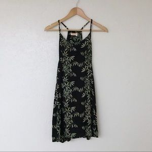 Chambray Leaf Print Sundress